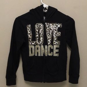 Girls Sz 10 Justice Hoodie Black